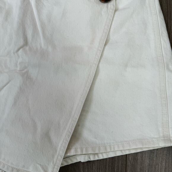 Madewell Denim Wrap Mini Vintage Canvas Trendy Skort US Women's 32 Plus New - Picture 7 of 8